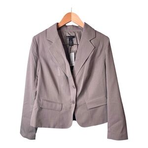 Lane Bryant Gray Pinstriped Blazer, Size 14 New